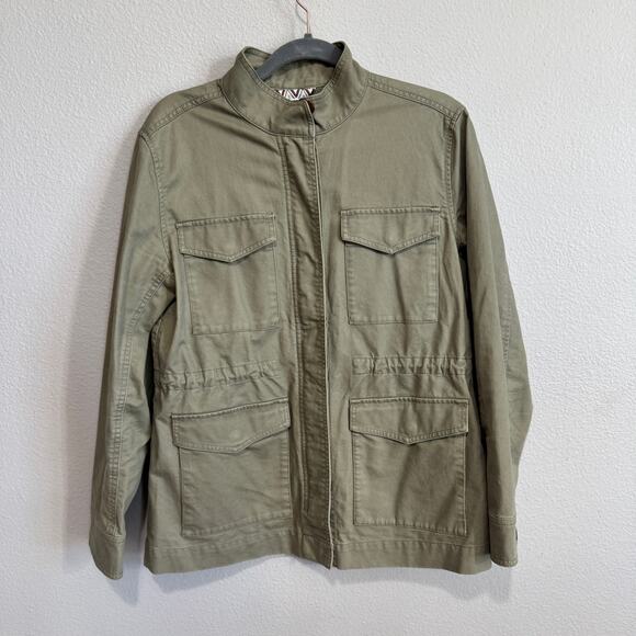 Marine Layer Harriet Utility Jacket in Olive Green Size Medium - Picture 2 of 6